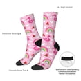 thumbnail image 4 of Rateoe Cute Flamingo for Women Casual Calf Socks - Cute Crew Socks - Thin Soft Above Ankle Socks Size 5-11, 4 of 6