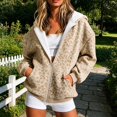 thumbnail image 6 of BFRGSIJ Leopard Print Zip Up Hoodie for Women Fleece Lined Hooded Jacket with Pockets Casual Streetwear Fall Winter Sweatshirt 3XL, 6 of 6