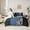 Black Navy, variant on Homewish Cheetah Leopard Print Twin Bedding Sets 7-Piece for Girl, Black Purple Love Heart Bedding Comforter Set, Stripes Abstract Reversible Sheet Sets, Super Cozy Room Decor