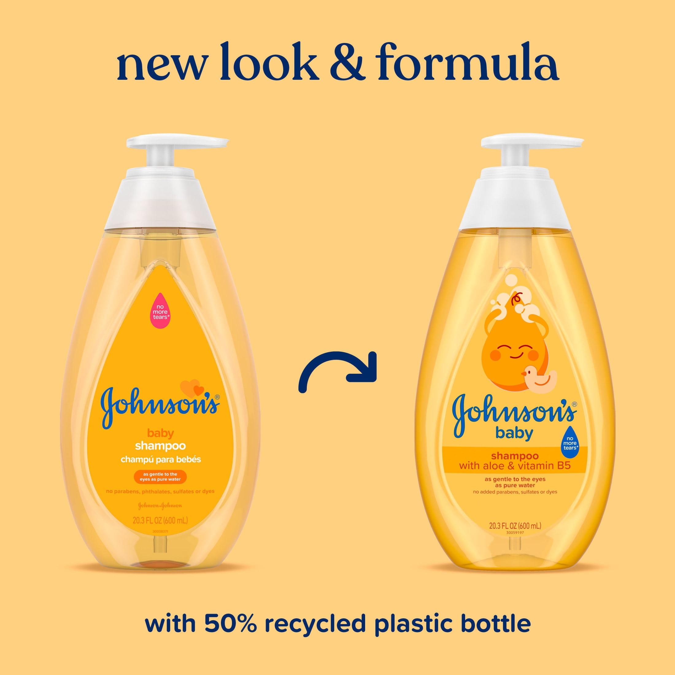 Johnson's Baby Shampoo with Aloe & Vitamin B5, Tear-Free, 20.3 fl. oz