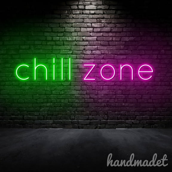 Handmadetneonsign Chill Zone Neon Sign, Chill Zone Led Light, Quote Wall Art Decor, Party Wall Decor 53666