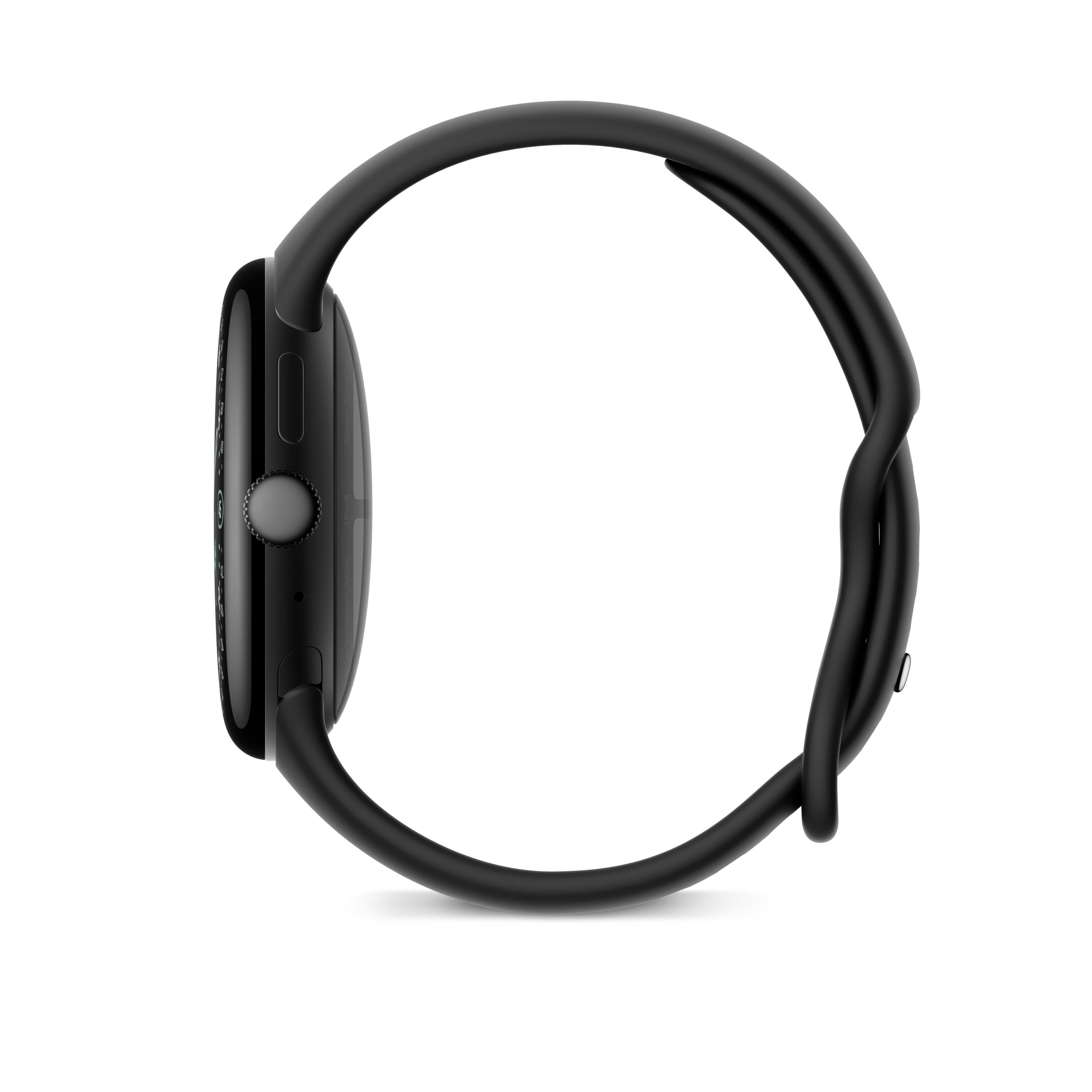Google Pixel Watch 4 45 mm Black Stainless Steel Case with Black Watch Brand, 1 Pack