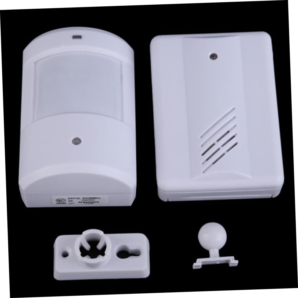 Soimiss Wireless Doorbell Chime White Classic Songs Security Alarm for Guests 1 Set