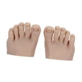 thumbnail image 4 of lionlar Practice Fake Foot Model Art Training Realistic Half Foot Flexible with Toes Dark Skin Color, 4 of 9