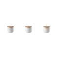 thumbnail image 1 of Ruiboury Ceramic Storage Jar Wide Application Multifunctional Non-skid Lightweight And Portable Ceramic Seasoning Jars Durable white small 3Set, 1 of 6