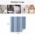 thumbnail image 6 of Cloth Napkins Set of 6 - 20x20 Inches, Blue Green Striped Washable Reusable Table Napkins, Colorful Abstract Vertical Lines Art Soft & Absortbent Dining Napkin for Party Wedding Hotel Restaurant, 6 of 9