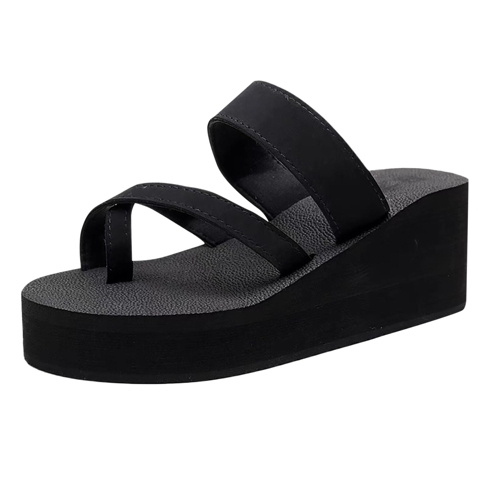 Girls black flip flops deals