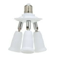 thumbnail image 4 of 3 in 1 Light Socket Splitter E26/27 Adapter Converter for Standard LED Bulbs Vertical 180° Adjustable Horizontal 360° Adjustable Bendable Max 60W Socket Extender, 4 of 8