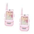 thumbnail image 3 of 2 walkie-talkies con video, intercomunicador para padres e hijos, ideal para acampar, regalo para niños pequeños Rosa, 3 of 8