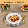 thumbnail image 4 of Brown Grey Floral Round 15 Inch Placemats Set of 4, Spring Summer Botanical Vintage HeatResistant Non Slip Place Mats for Dining Table, Wipeable Braided Kitchen Table Mats for Housewarming, 4 of 9