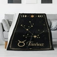 thumbnail image 3 of Taurus Blanket Constellations Throw Blankets 12 Horoscope Astrology Soft Cozy Personalized Flannel Throw Blankets 60x50 in, 3 of 6