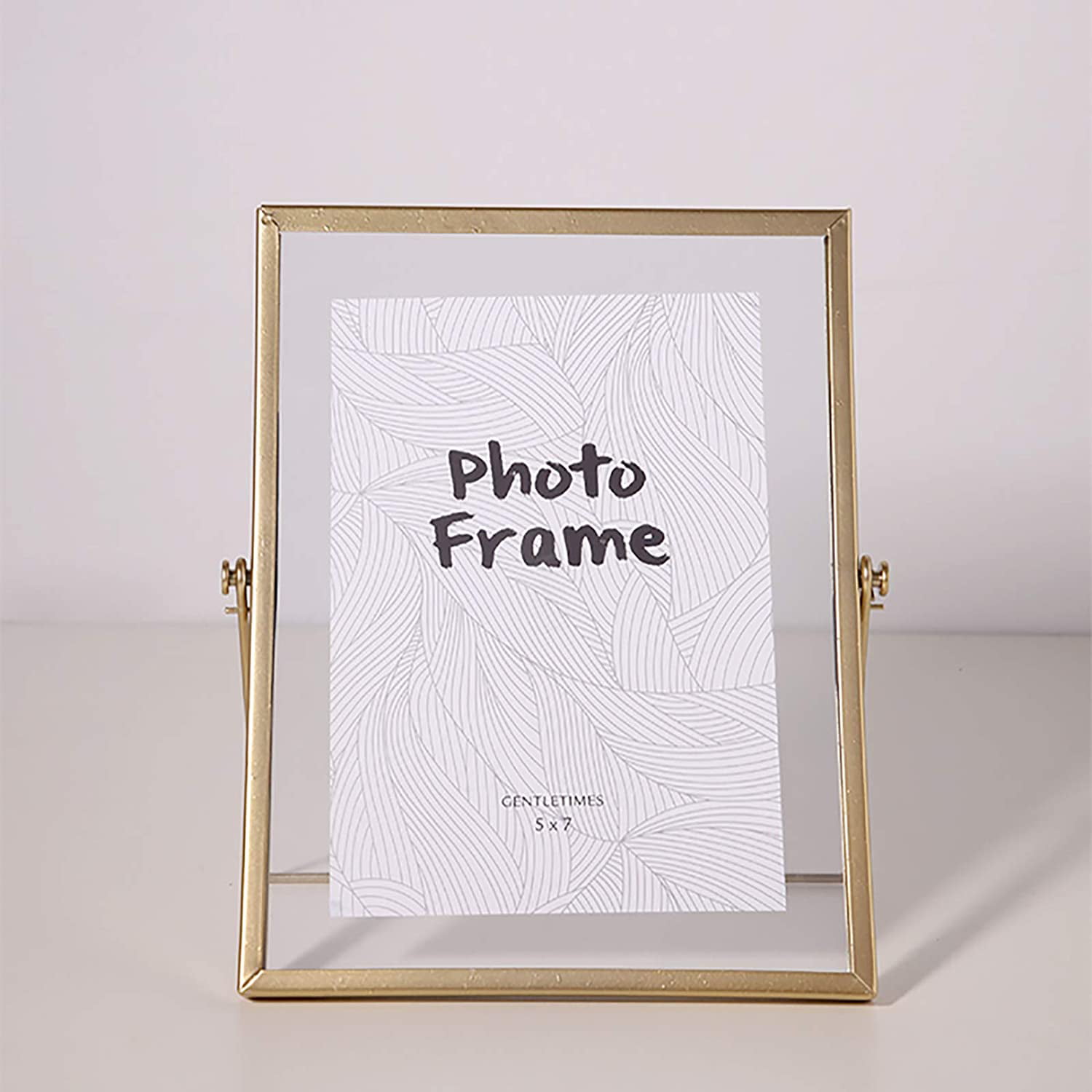 5x7 Silver Photo Frame Glass Metal Standing Picture Desk Display 