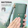 thumbnail image 2 of Mantto Zipper Wallet for Samsung Galaxy S25 Ultra,PU Leather Heart Pattern Magnetic Clasp Folio RFID Blocking Credit Card Slots Flip Kickstand Shockproof Purse Case with Wrist Strap, Green, 2 of 10