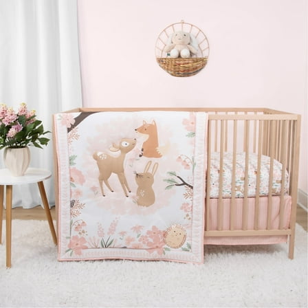 The Peanutshell Crib Bedding, Wildest Dreams Baby Crib Bedding Set and Mobile, 4-Piece Set
