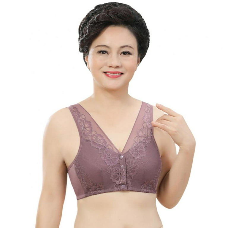 Women Seamless Front Buckles Push Up Adjusted Bra Lingerie with Underwire