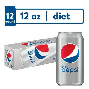 Diet Pepsi Cola Soda Pop, 12 Fl Oz, 12 Pack Cans