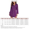 thumbnail image 4 of ZJchao - Camisón de satén para mujer con botones camisón de seda manga larga cuello en V ropa de dormir ANGGREK Otros, 4 of 6