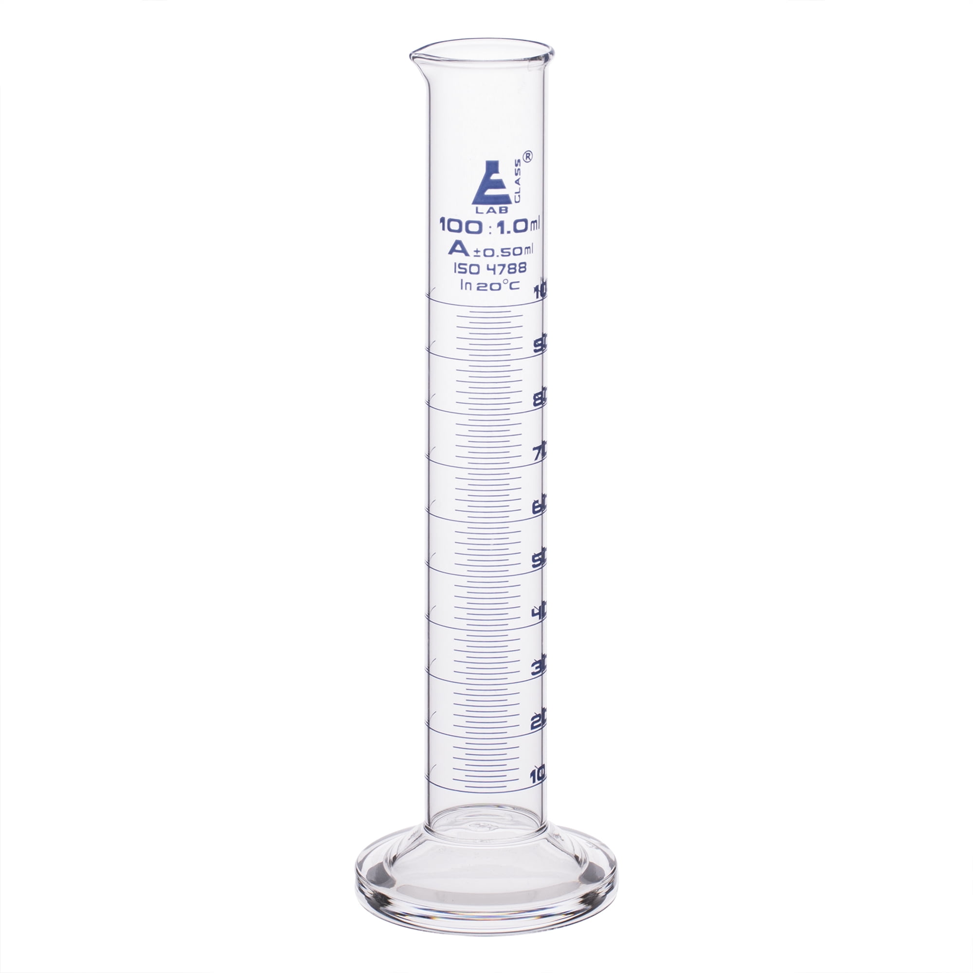 Measuring Cylinder, 100ml Class A, Tolerance ?0.50ml Borosilicate