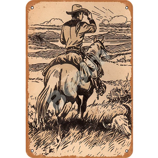 Placa Metal Vintage Pintura Hierro Rectangular Arte Pared Del 20x30cm