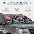 thumbnail image 4 of Kll Tropical Palm Leaves Windshield Sun Shade 2-Piece Foldable Car Front Window Sunshade For Most Sedans Suv Truck - Auto Sun Blocker Visor Protector Blocks Max Uv Rays - Small, 4 of 7