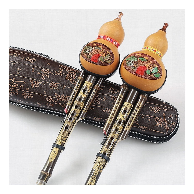 Hulusi flute, Chinese handmade musical instrument for the gourd flute, ethnic national wind instrument for beginners, students, music lovers
