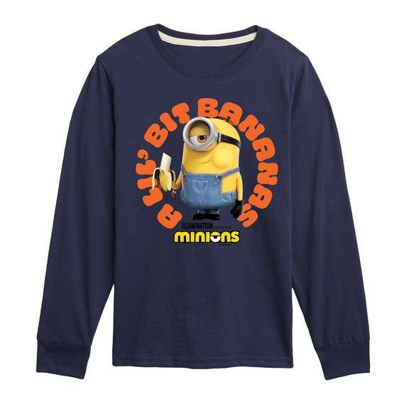 Despicable Me Minions - A Lil Bit Bananas - Toddler & Youth Long Sleeve Graphic T-Shirt