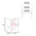 thumbnail image 4 of LiviNest Compact Nightstand for Low Beds: 21" Low-Profile Bedside Table - 1 Drawer & 1 Open Shelf for Small Bedrooms & Guest Rooms - Natural Oak & White Modern Design, 4 of 6