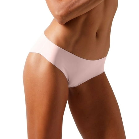 Outfmvch Panties for Women panties for Women Soft Breathable Bikini Panties Women s Ice Silk Seamless Sports Low Waist Briefs Pink L
