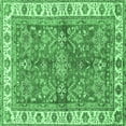 thumbnail image 1 of Ahgly Company Indoor Square Oriental Emerald Green Traditional Area Rugs, 7' Square, 1 of 4
