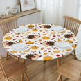 thumbnail image 4 of muroi Flowers and Cherry Round Fitted Tablecloth, Waterproof Round Table Cloth with Elastic Edged Washable Table Cover for Indoor Outdoor Fits 45"-50" Tables, Medium, 4 of 6