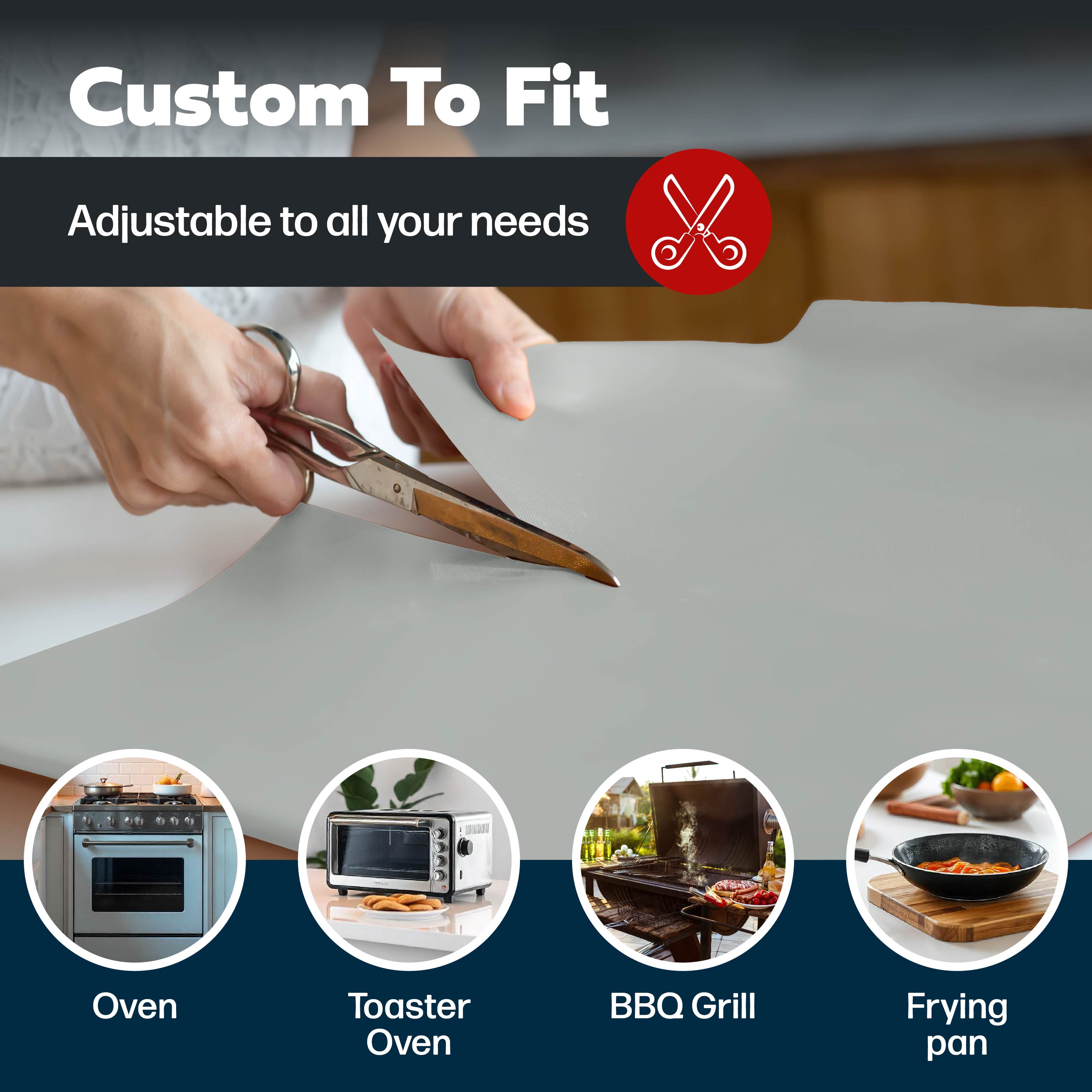 Cooks Innovations Non-Stick Oven Protector Mat - Heavy Duty Nonstick Oven Rack Liners to Protect Convection, Electric, Gas, & Microwave Ovens - BPA Free Heat Resistant Baking Mat