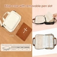thumbnail image 3 of Large Bible Cover Case for Women with Shoulder Strap,Durable Carrying Case for Church Bible Bag Ideal Christian Gifts for Women,Ivory, 3 of 7
