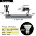 thumbnail image 4 of Depuley Industrial Ceiling Track Lighting, 2-Light Flush Mount Black Light Fixture, Led Directional Track Wall Spotlight, 2X LED GU10 Bulbs Included for Kitchen/Bedroom/Hallway/Office/Picture Wall, 4 of 7