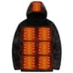 thumbnail image 1 of Abrigo Térmico 9 Áreas de Calor Sudadera con Capucha Lavable Inteligente para Invierno (L) Negro, 1 of 9