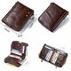 thumbnail image 2 of Cartera con tarjetero RFID para hombre, monedero pequeño de cuero auténtico con doble cremallera, bolsillo para monedas, bolso de mano para hombre, 2 of 5