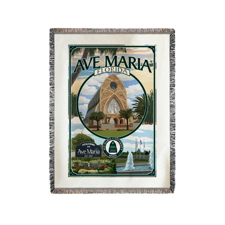 Ave Maria, Florida - Montage - Lantern Press Poster (60x80 Woven Chenille Yarn (Best Ave Maria Ever)