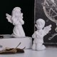 thumbnail image 2 of ColoMX 2 piezas de resina Figuras de ángeles de resina Adornos de escritorio de forma de resina suministros para el hogar, 2 of 8