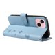 thumbnail image 4 of For iPhone 15 Leather Case Wallet Phone Cover Dandelion Imprint - Sky Blue, 4 of 5