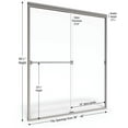 thumbnail image 6 of Basco CLCH05A4065CLSV Classic 65-1/2" High X 40" Wide Bypass Framed Shower Door - Chrome, 6 of 7