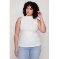 thumbnail image 2 of Women's Plus Size Seamless Ribbed Knit Mock Neck Tank Top, 2 of 4