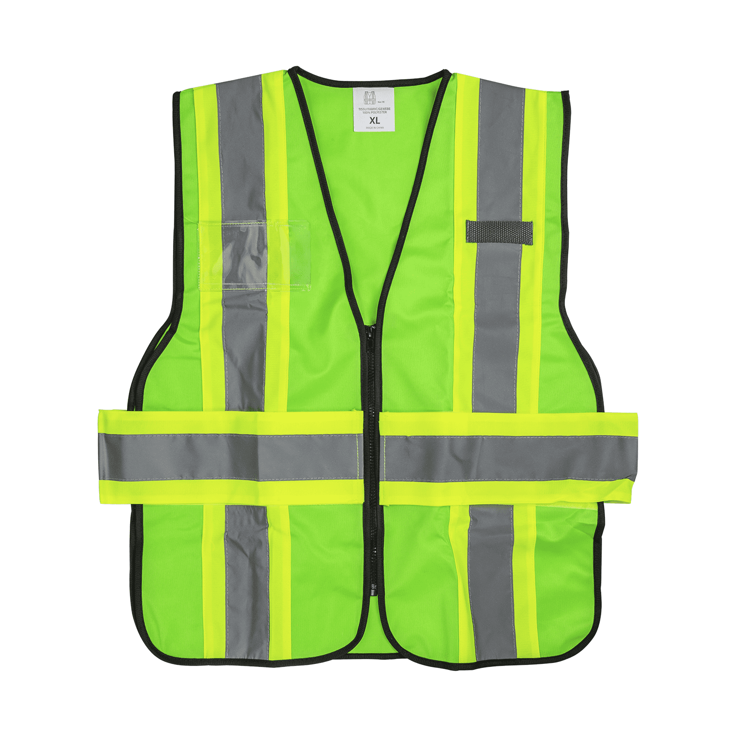Karat High Visibility Reflective Safety Vest with Velcro Fastening  (Yellow), X-Large - 1 pc