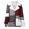 thumbnail image 4 of Puntoco Chaqueta De Mujer Moda para Mujer Abrigo con Botones De Felpa De Manga Larga con Bolsillo Abrigo/Chaqueta Informal Sin Sombrero De Manga Larga Liquidación De Navidad Puntoco Puntoco-3395, 4 of 6