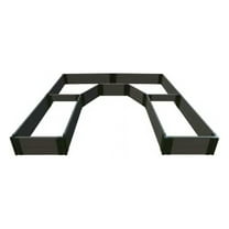 WEATHERED WOOD 'WALK-IN HALF-HEXAGON PATH' - 8' X 8' X 11" RAISED GARDEN BED - 1" PROFILE