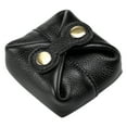 thumbnail image 1 of OULII Portable Supple Change Pouch Black PU Coin Storage Bag for School Shopping Work, 1 of 8