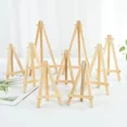 thumbnail image 2 of 10pcs Wood Mini Easel Frame Desktop Triangle Display Stand Wedding Table Card Stand Holder Children Painting Craft Artist Tripod, 2 of 9