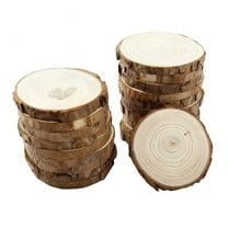 LEORX Natural Unfinished Round Wood Slices for DIY Crafts Easy to Paint Multi 10pcs Size 1