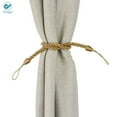 thumbnail image 2 of Deago 2 Pairs Curtain Ropes Tiebacks Decorative Handmade Tie Backs Curtain Holdbacks Holders Cord with 4 Metal Screw Hooks for Window Sheer Drapes Indoor Outdoor, Golden, 2 of 7