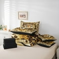 thumbnail image 5 of Manfei Kids Leopard Wildlife Twin Bedding Sets 7-Piece, Jungle Animal Bedding Comforter Set, Fashion Cheetah Print Reversible Sheet Sets, Microfiber Bedroom Decor, 5 of 7