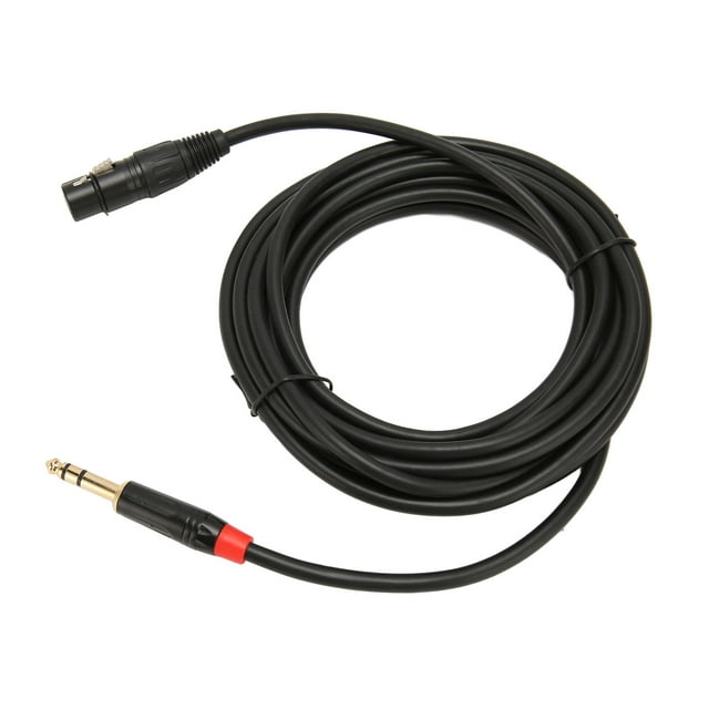 Quarter Inch TRS Jack Cable, Reduce Interference 16.4FT XLR Female To 1/4 Inch TRS Cable Multilayer Shield Structure For Microphones