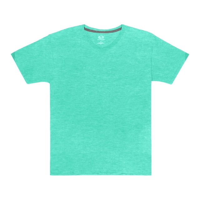 Playera Fruit of the Loom para Hombre, Manga Corta Cuello V, Verde Talla G